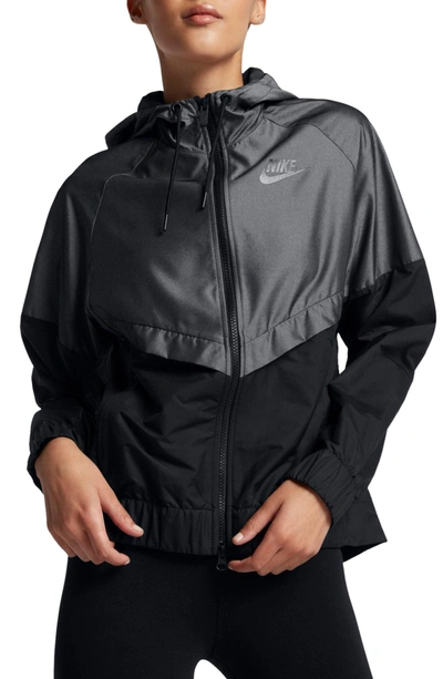Nike Women's Sportswear Ripstop Windrunner Jacket, Black In Black/ Black |  ModeSens