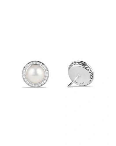 Shop David Yurman Cerise Pearl Earring With Diamonds