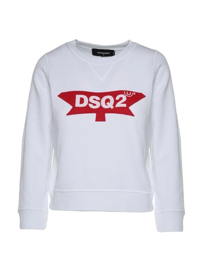Shop Dsquared2 Dsq2 Cotton Sweatshirt In White