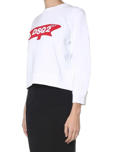 Shop Dsquared2 Dsq2 Cotton Sweatshirt In White