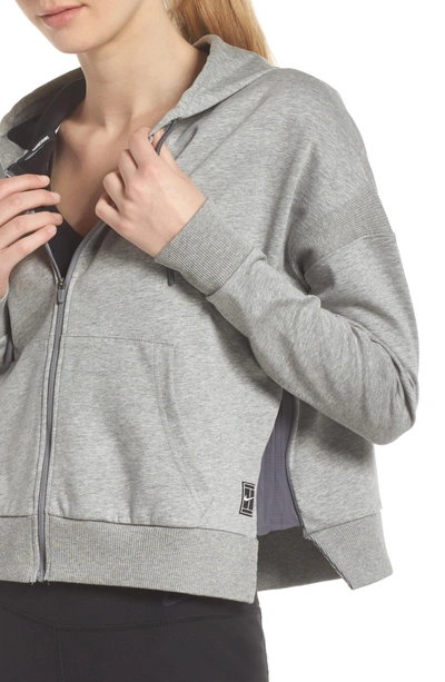 Shop Nike Court Tennis Hoodie In Dark Grey/ Black/ White