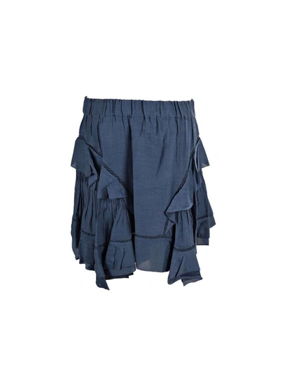 Shop Isabel Marant Étoile Varese Skirt In 38sb Slate Blue