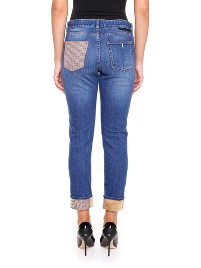 Shop Stella Mccartney Patchwork Jeans In Dark Blue|blu
