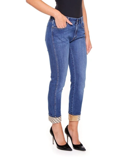 Shop Stella Mccartney Patchwork Jeans In Dark Blue|blu