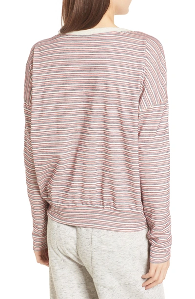 Shop Splendid Stripe Pullover In Off White