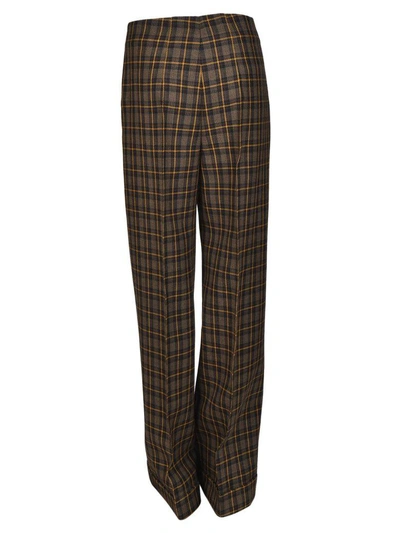 Shop Mulberry Checked Trousers In Brown