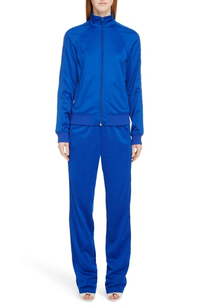 Shop Givenchy Tonal Logo Track Pants In Electric Blue