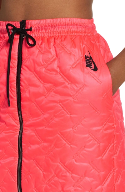 Shop Nike Lab Essentials Insulated Skirt In Hot Punch/ Black