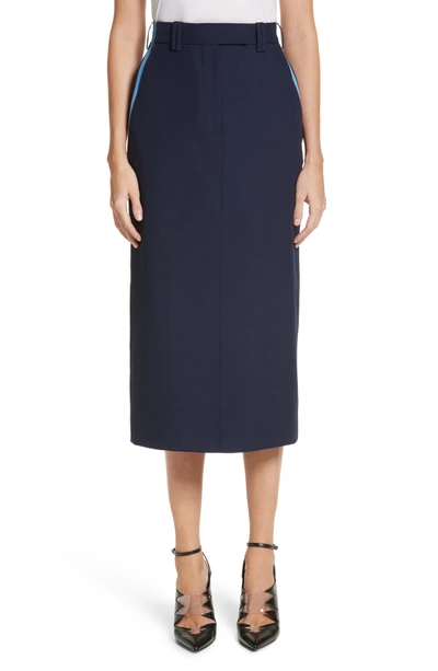 Shop Calvin Klein 205w39nyc Uniform Midi Skirt In Marine