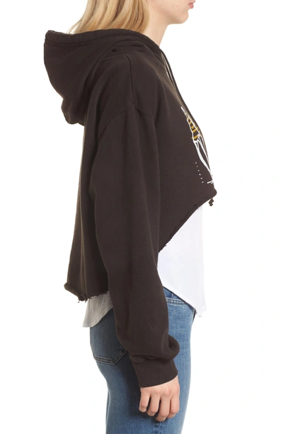 Junk Food X Donald Robertson Stripe Dresses High/low Hoodie In Black