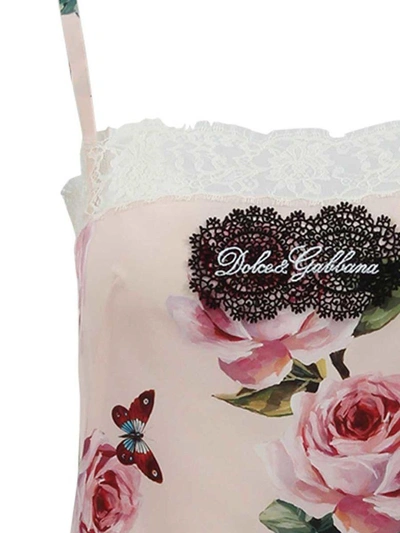 Shop Dolce & Gabbana Floral Top In Pink