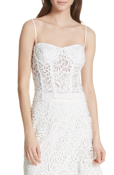 Shop Milly Karissa Lace Bustier In White