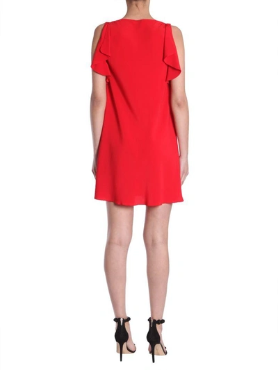 Shop Red Valentino Summer Crêpe Dress In Rosso