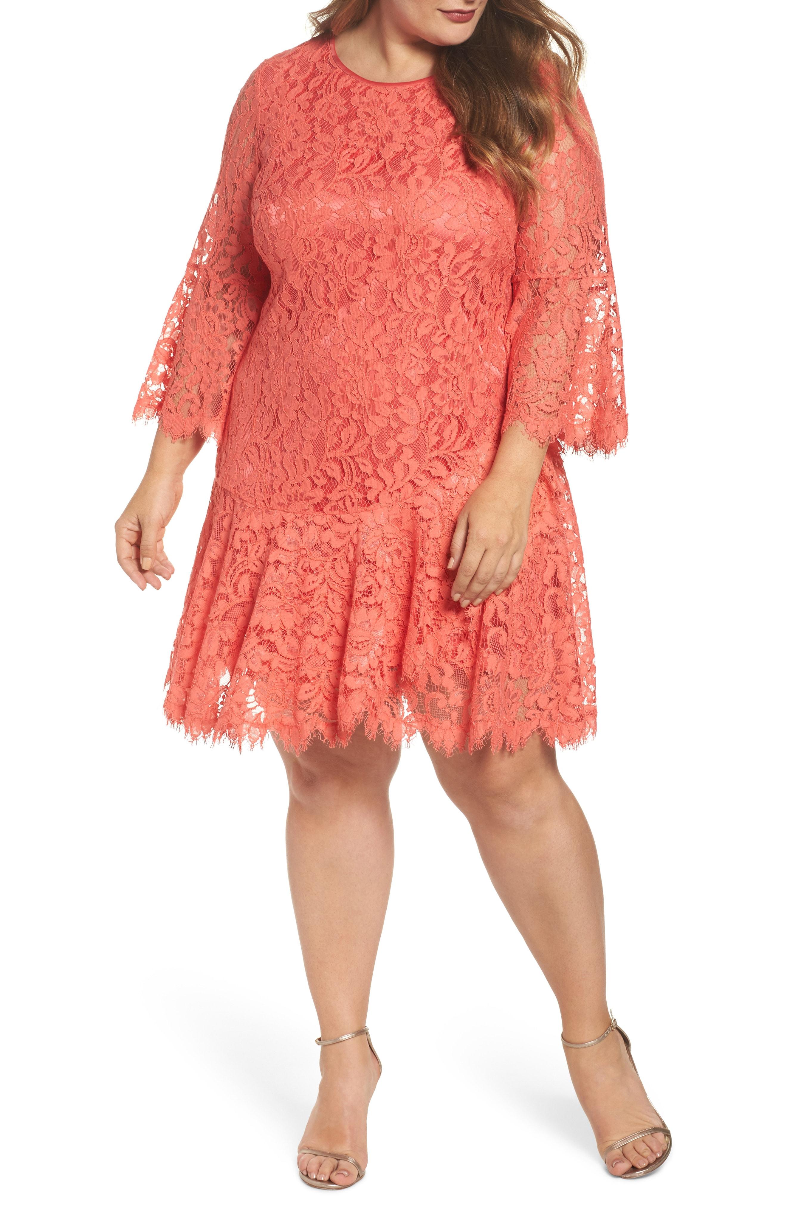 eliza j flounce lace dress