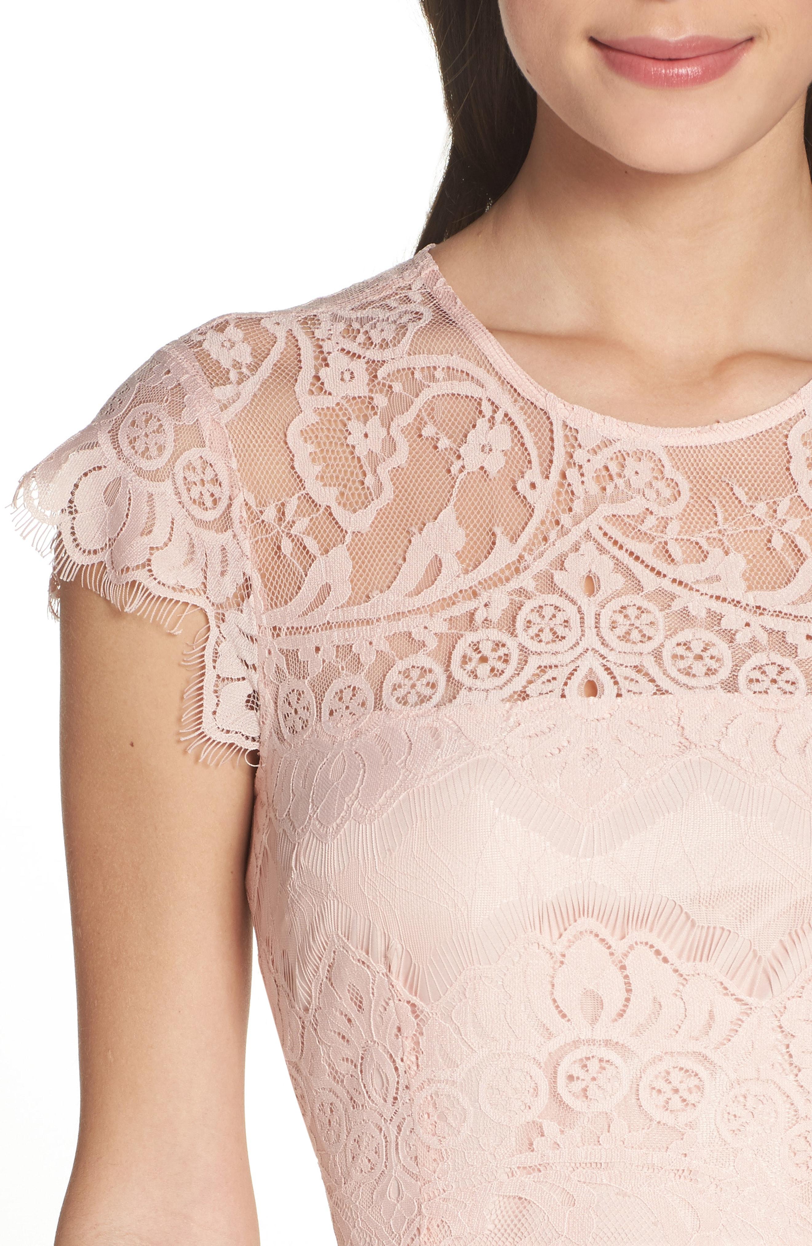 jayce lace sheath cocktail dress