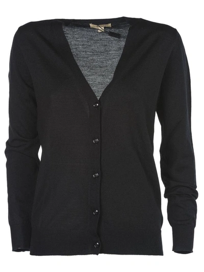 Shop Burberry Button-up Cardigan In Black