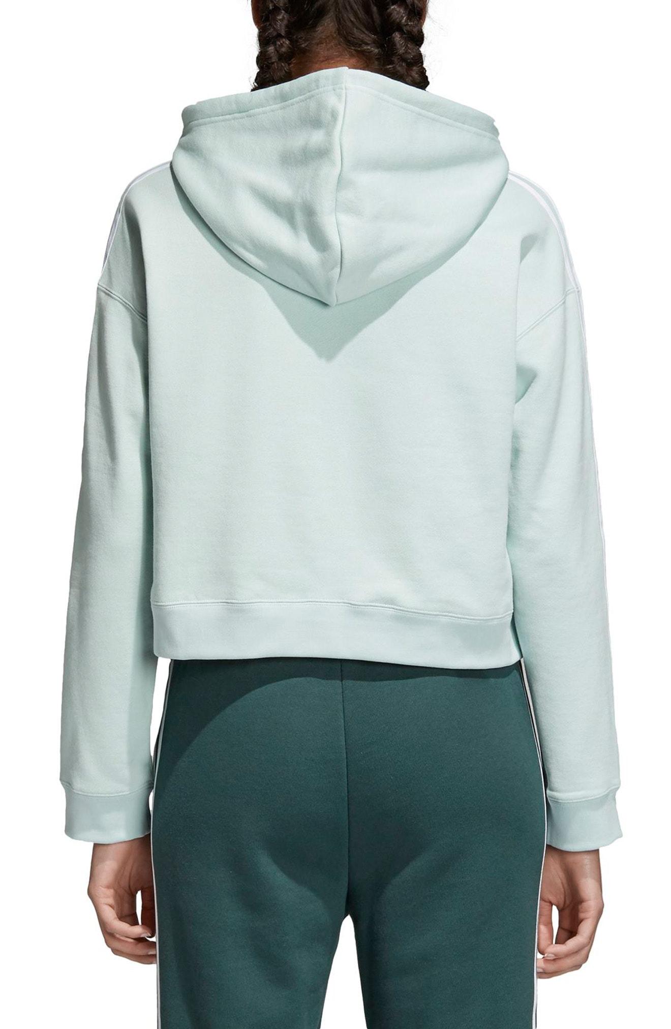 Adidas Originals Adidas Crop Hoodie In Green | ModeSens