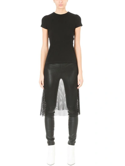 Shop Helmut Lang Crewneck Ribbed Tshirt In Black