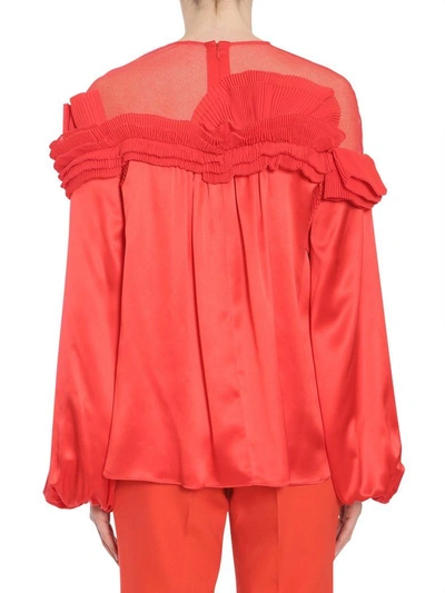 Shop Givenchy Silk Blouse In Rosso