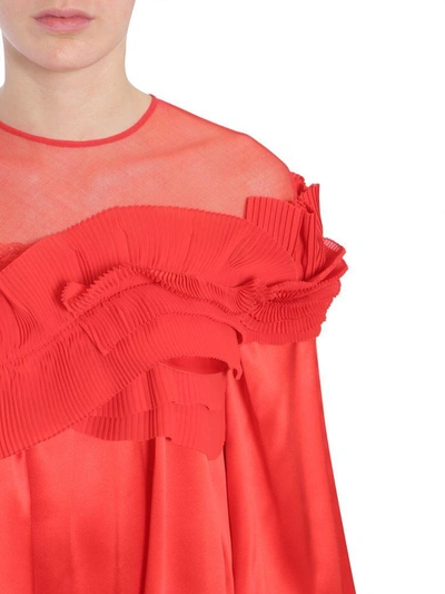 Shop Givenchy Silk Blouse In Rosso