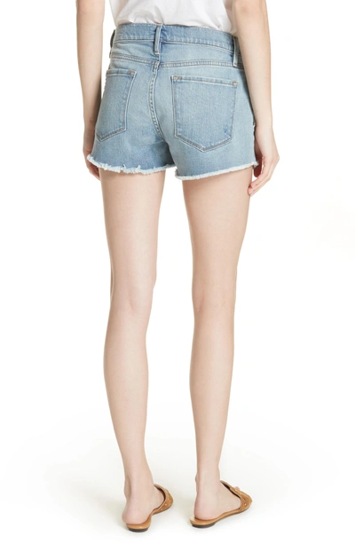 Shop Frame Le Cutoff Denim Shorts In Tafford