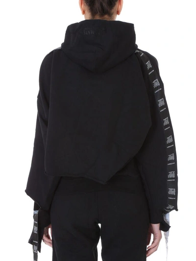 Shop Vetements Tape Hoodie Sweatshirt In Black