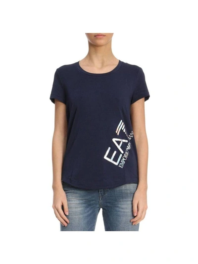 Shop Ea7 T-shirt T-shirt Women  In Blue