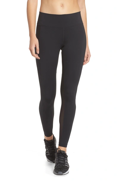 Shop Nike Power Pocket Lux Ankle Tights In Black/ Black/ Clear