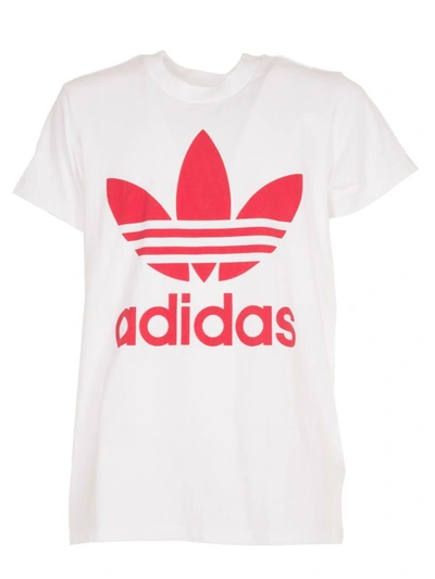 Shop Adidas Originals Trefoil Oversized T-shirt In White