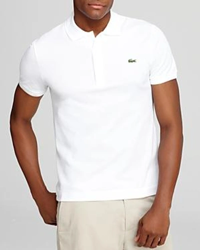 Shop Lacoste Classic Fit Pique Polo Shirt In White