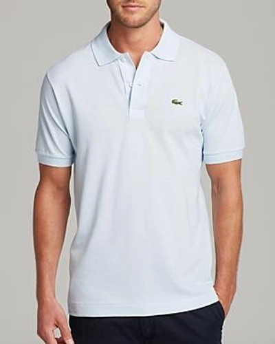 Shop Lacoste Classic Fit Pique Polo Shirt In Rill Blue