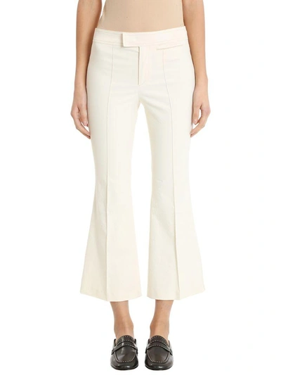 Shop Isabel Marant Lyre Crop Flare Pants In Beige