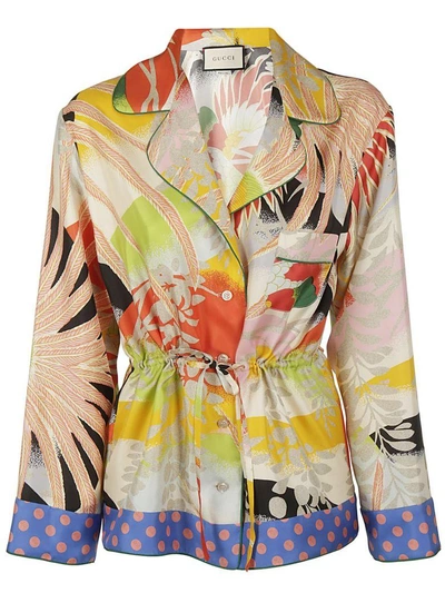 Shop Gucci Tropical Bird Shirt In Multicolor