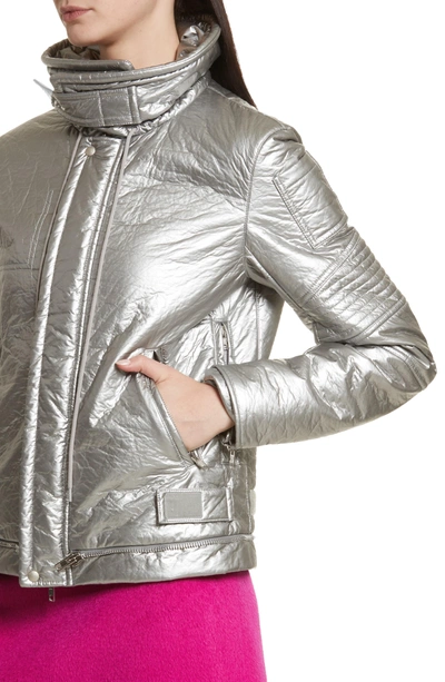 Shop Helmut Lang Re-edition Astro Moto Jacket In Silver