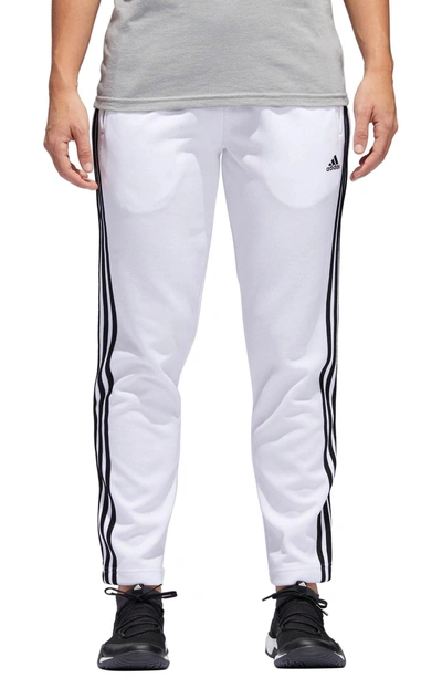 Shop Adidas Originals Tricot Snap Pants In White/ Black/ Black