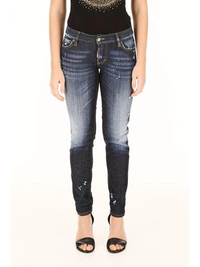 Shop Dsquared2 Jennifer Five Pockets Jeans In Blue Denim (blue)