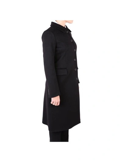 Shop Aspesi Wool Coat In Black