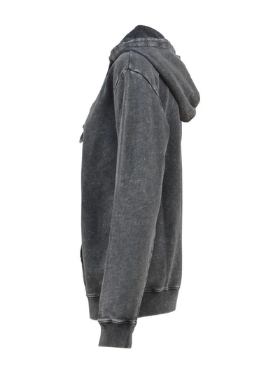 Shop Saint Laurent Grey Vintage Hoodie In Lead