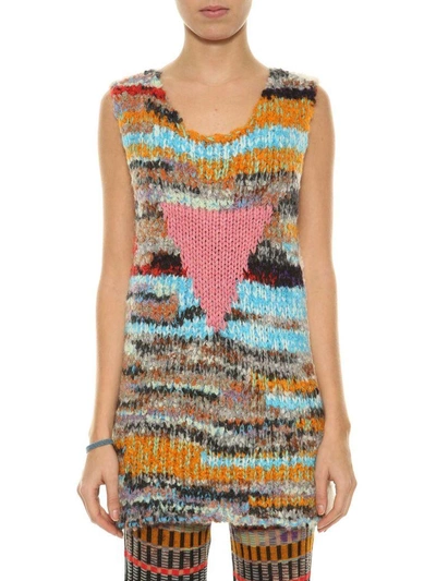 Shop Missoni Knitted Vest In Multi