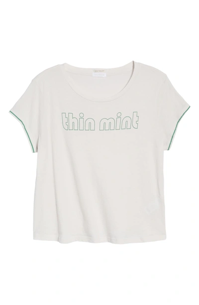 Shop Mother The Crop Goodie Goodie Tee In Dirty Whit