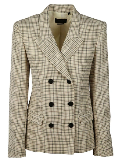 Shop Isabel Marant Checked Blazer In Pearl Light Grey