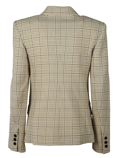 Shop Isabel Marant Checked Blazer In Pearl Light Grey