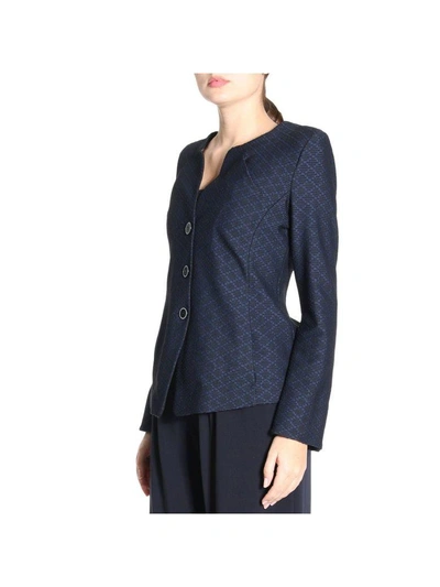 Shop Emporio Armani Blazer Blazer Women  In Blue