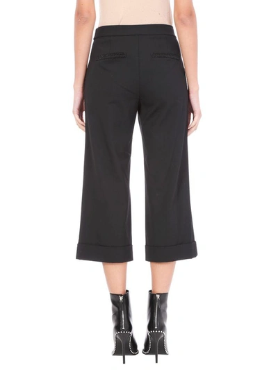 Shop Alexander Wang Cropped Wide-leg Trousers In Black