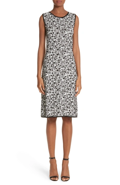 Shop Max Mara Park Floral Jacquard Dress In Black