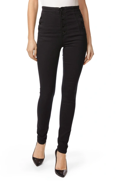 Shop J Brand Natasha Sky High High Waist Super Skinny Jeans In Seriously Black