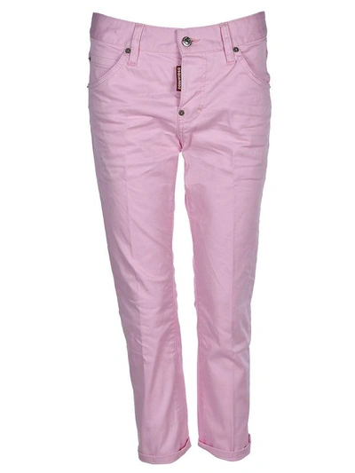 Shop Dsquared2 Jennifer Cropped Jeans In Light Pink