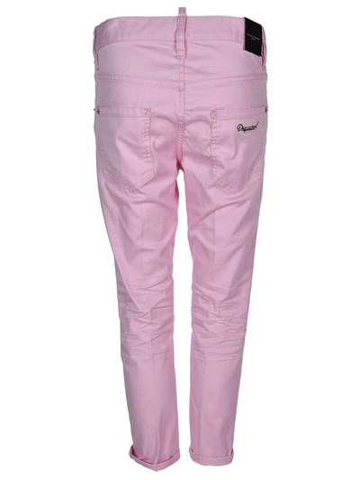 Shop Dsquared2 Jennifer Cropped Jeans In Light Pink