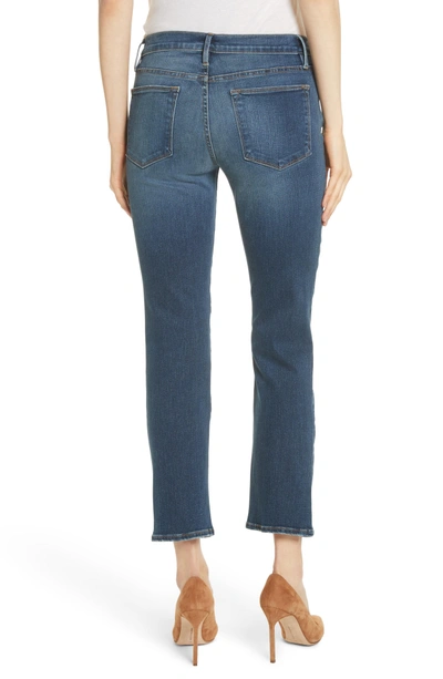 Shop Frame Le High Ankle Straight Leg Jeans In Woodbine