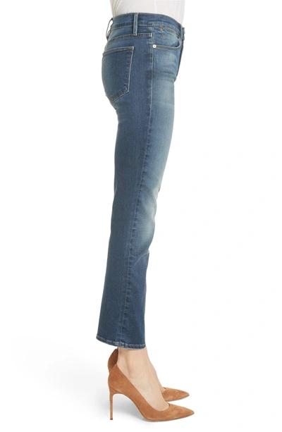 Shop Frame Le High Ankle Straight Leg Jeans In Woodbine